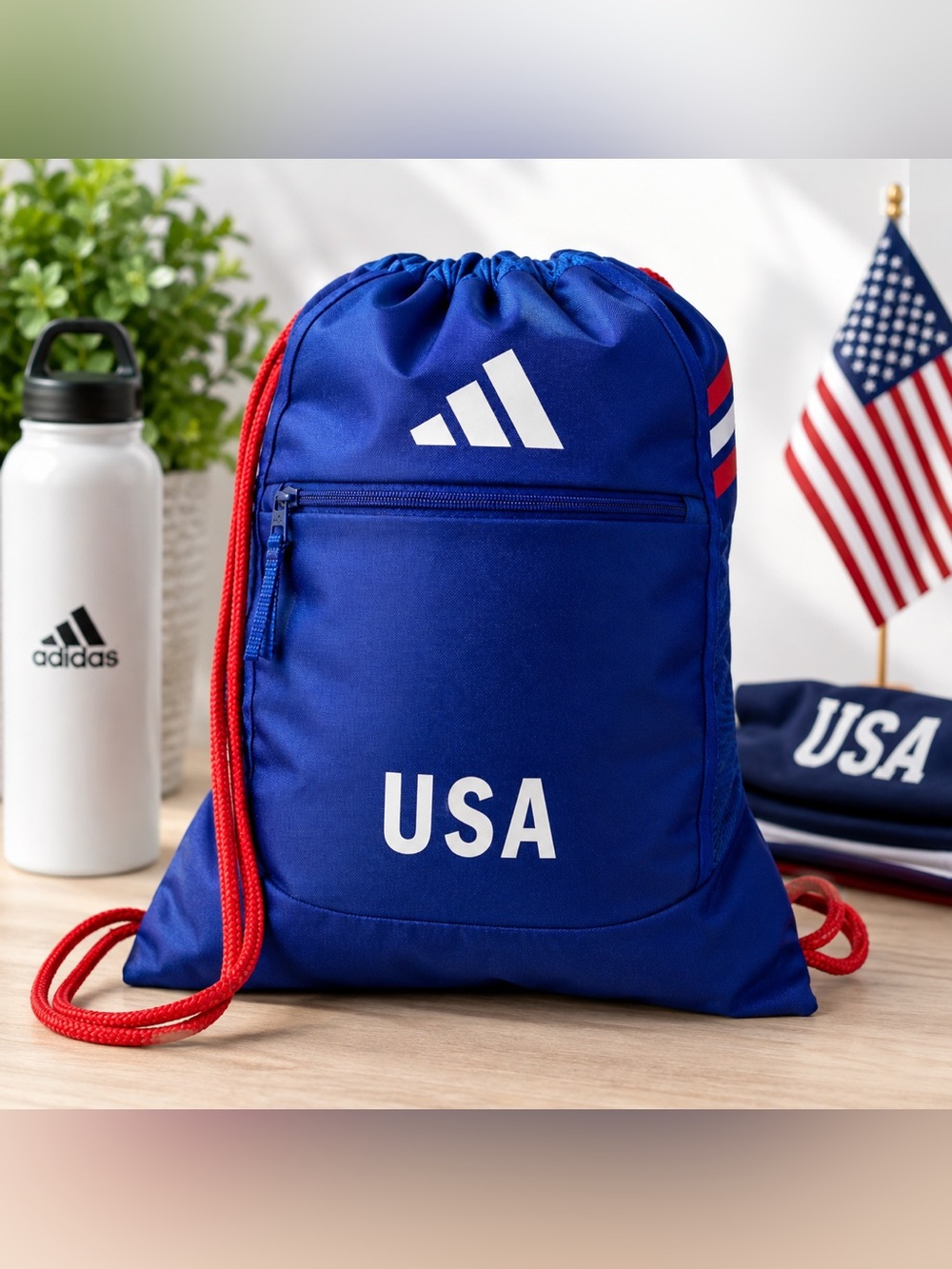 Adidas USA Drawcord Sackpack Drawstring Backpack – NEW.
